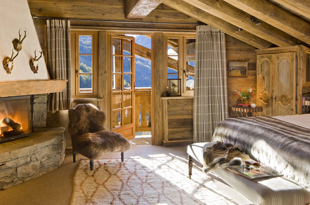 Дизайн комнаты в стиле охотничьего домика