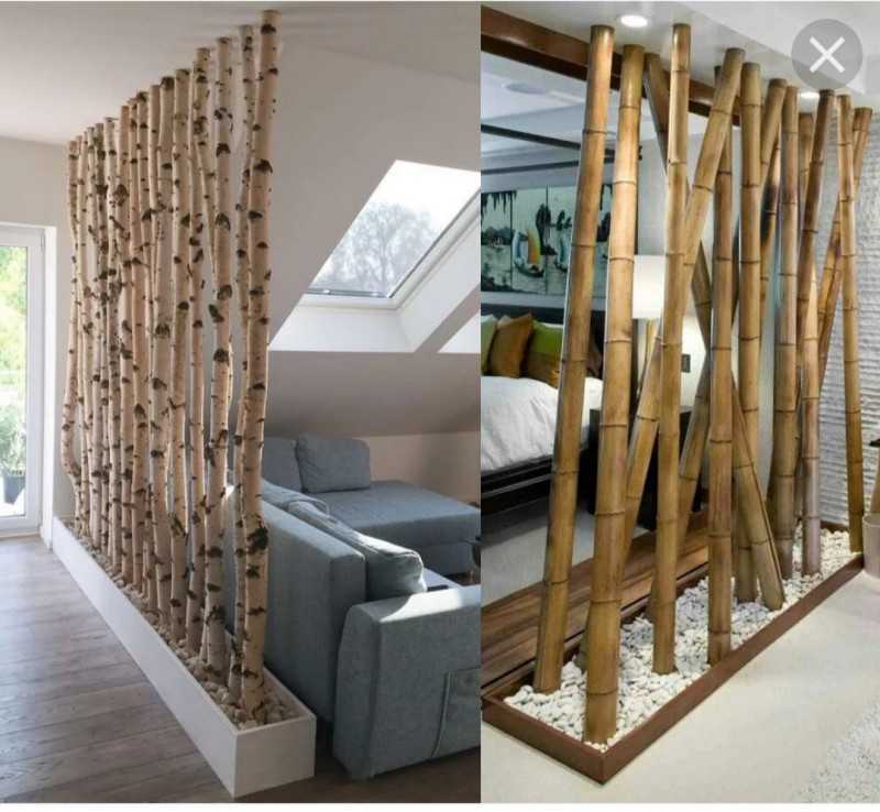 Перегородки деревянные для зонирования пространства в комнате фото