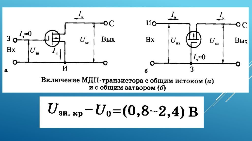 Полевой транзистор в схеме с общим истоком