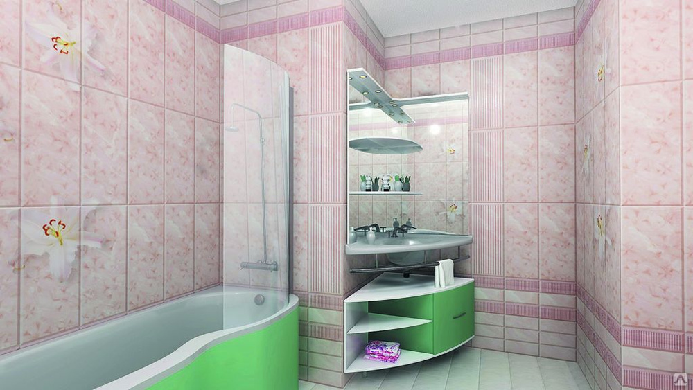 Дизайн ванной комнаты панелями: Ванная комната из пластиковых панелей .
