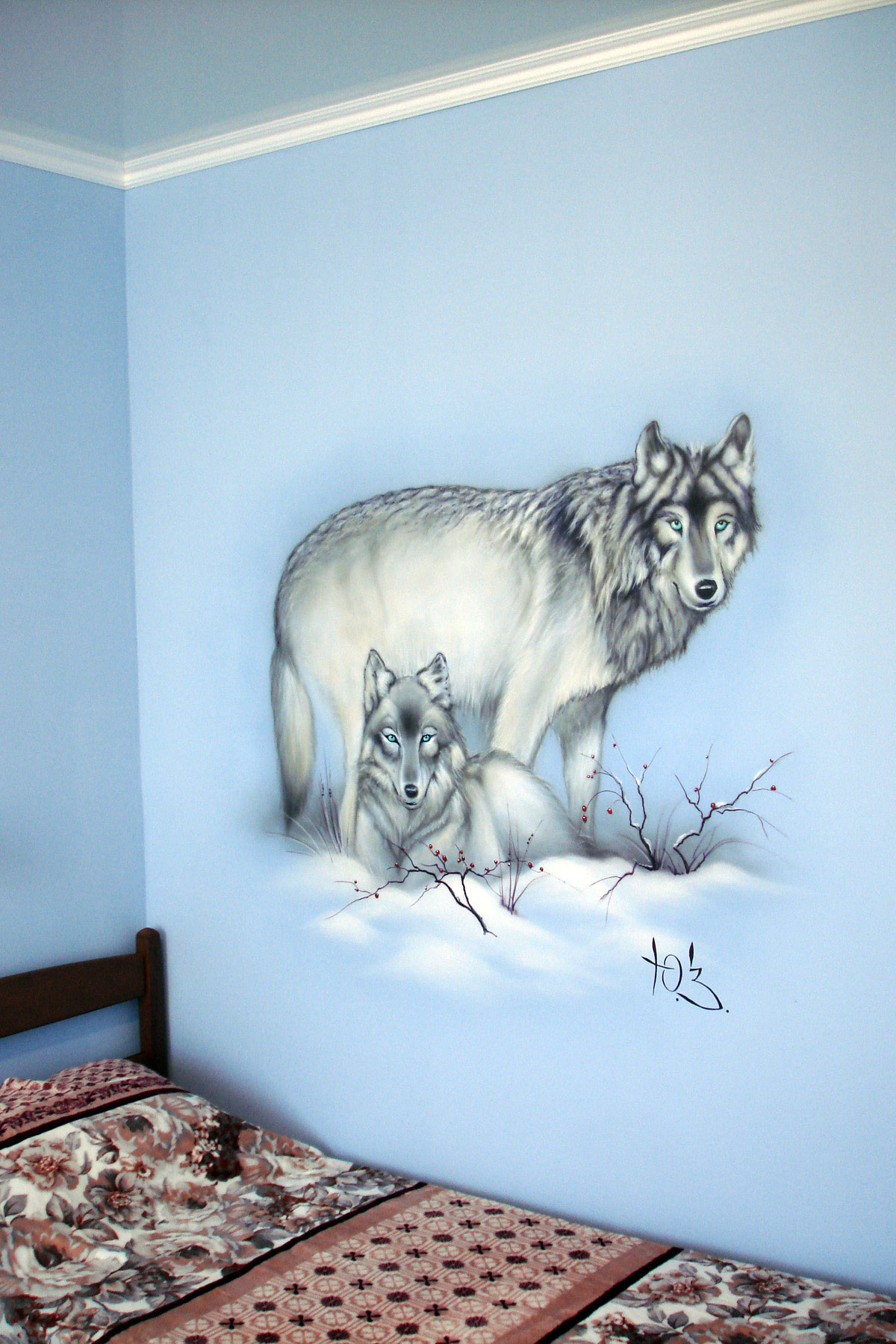 Нарисовать на стене в квартире картину