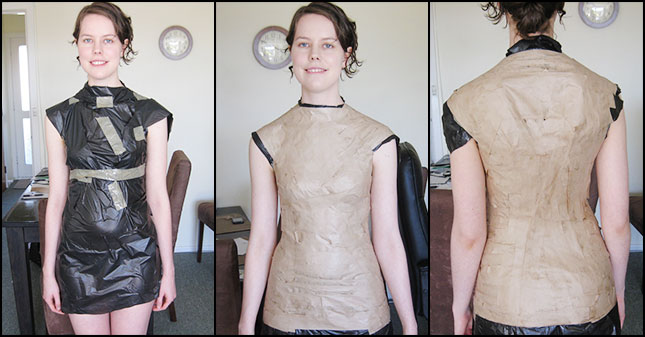 how to make your own dress form: Yes, paper mache might also be useful