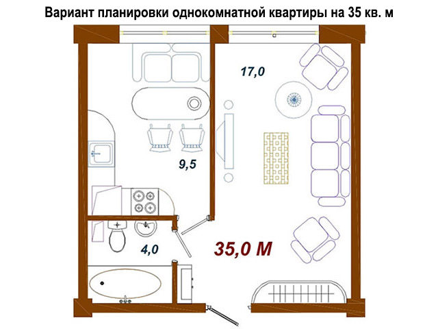 Схема расстановки мебели 