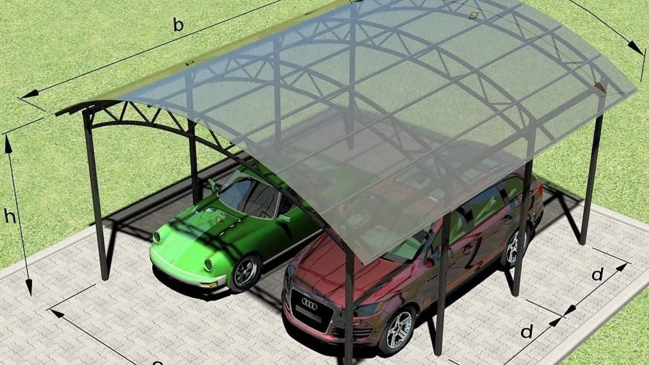 Постройка навеса для машины