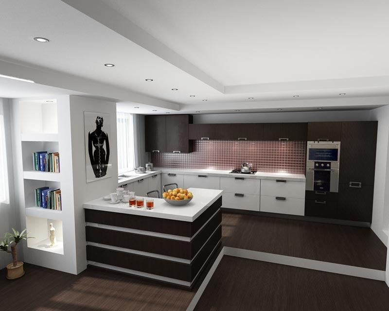 В небольшом помещении дополнительно можно объединить кухню, гостиную и балкон