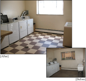 Apartment Building Renovations: Before and After Laundry