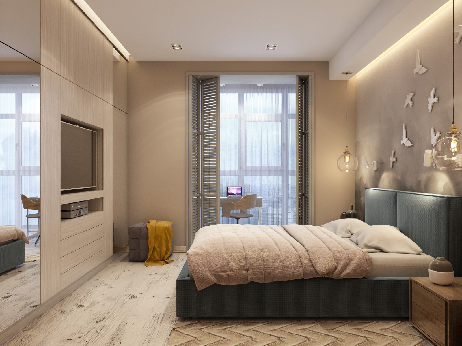 спальня дизайн интерьера 15 кв современном стиле