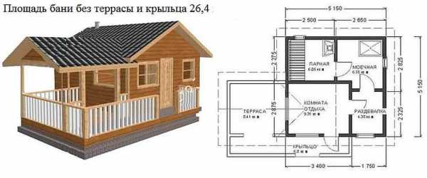 Планировка бани 6х4 с комнатой отдыха и парилкой и мойкой и туалетом